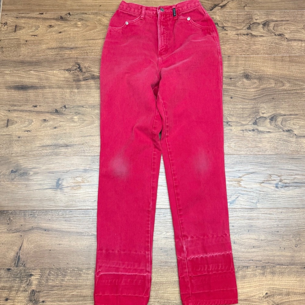 High-Rise Women's Jeans in Bright Red